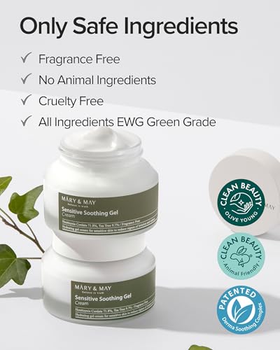 Mary&May Heartleaf Tea Tree Cooling Gel Cream - 2.46 oz