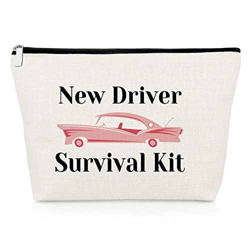 Driving License Gift Makeup Bag for New Drivers - Travel Cosmetic Pouch for Passing Test, Birthday, Graduation, & Appreciation