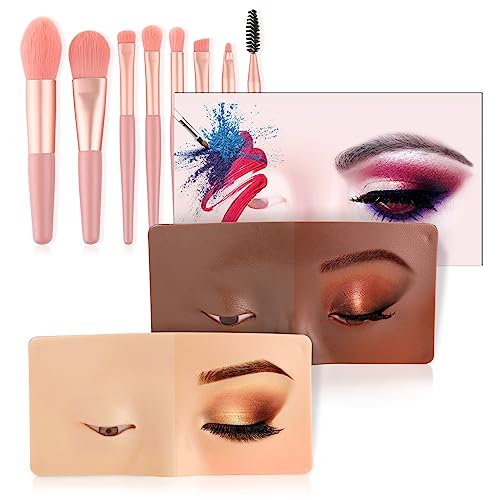 3D Reusable Silicone Makeup Practice Face Board - 2 Pack Mannequin Tool