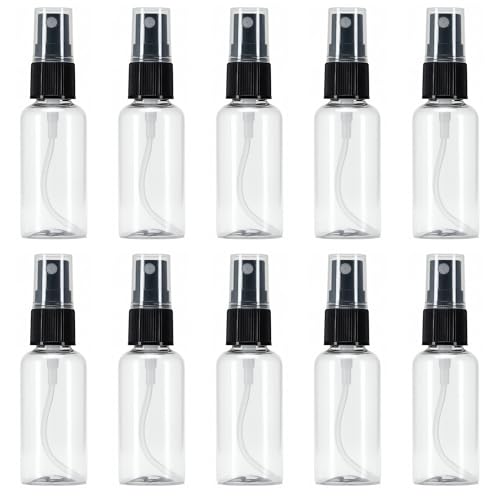 10 Pack Travel Spray Bottles 1oz Refillable Perfume & Sanitizer Misters