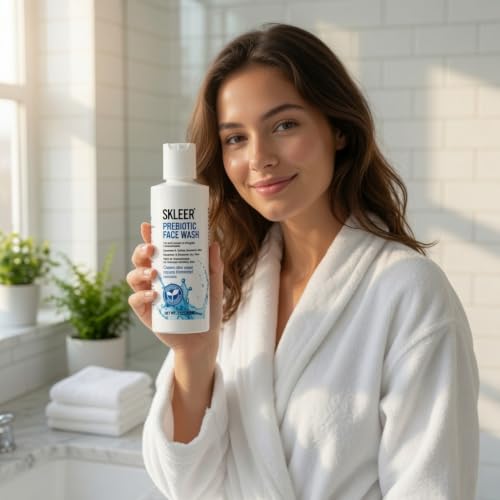 SKLEER Prebiotic Face Wash - Natural Fermented Cleanser for Acne & Pores