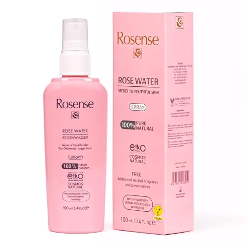 100% Pure Vegan Turkish Rosewater Face Mist - Hydrating Toner 100mL