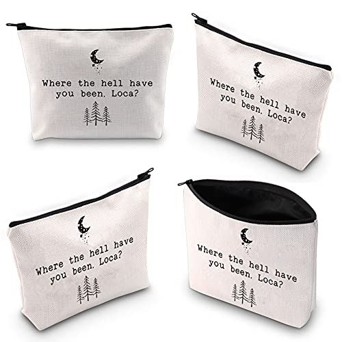 Where The Hell Have You Been Loca Canvas Makeup Bag, Zipper Pouch