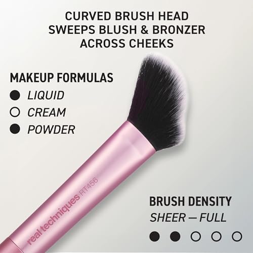 Real Techniques Cheeky Trio Makeup Brush Set with Powder, Blush & Bronzer Brushes