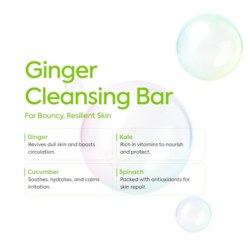 MAKARI IYKYK Ginger Cleansing Bar 3.5oz Facial Soap with Kale & Cucumber