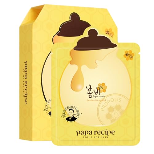 Papa Recipe Bombee Honey Sheet Mask - 10 Pack Deep Moisturizing K-Beauty