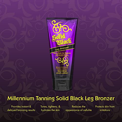 Millennium Tanning Solid Black Leg Bronzer - Ultra Dark Tanning Lotion