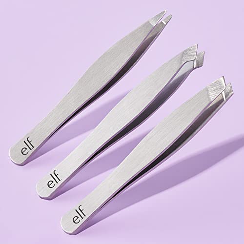 e.l.f. Mini Tweezer Trio Kit for Eyebrow Shaping - Vegan