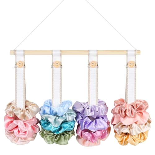 Oaoleer Scrunchies Holder Organizer - Wall Hanger for Hair Accessories