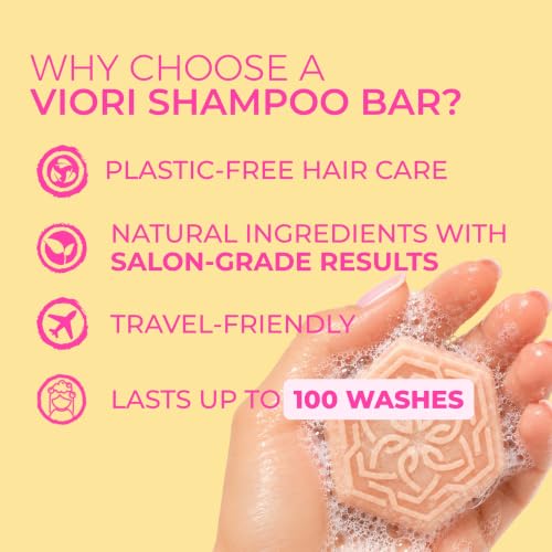 Viori Coconut Moisturizing & Repair Shampoo Bar 3.1oz for Dry Damaged Hair