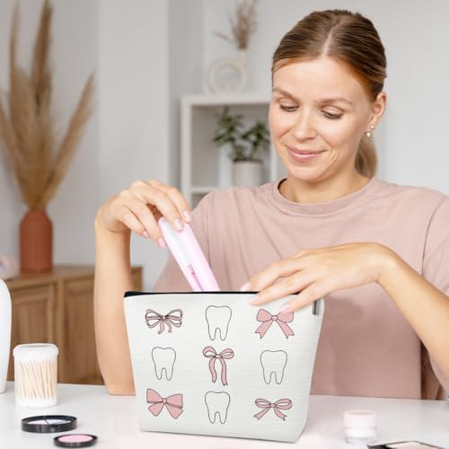 Dental Hygienist Makeup Bag Gift for Women - Small Cosmetic Organizer Pouch