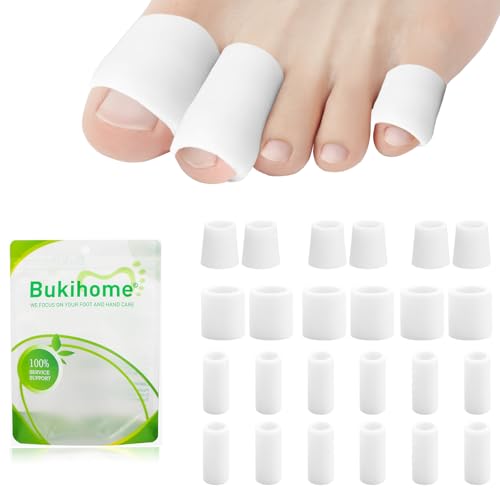 Bukihome Silicone Toe Protector Sleeves - 24 Pack for Pain Relief