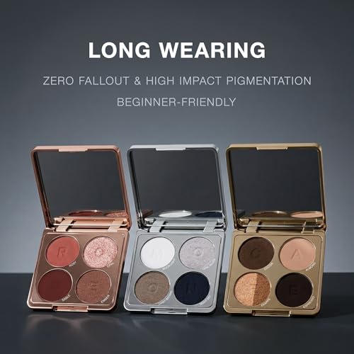 Absolute New York Rose Quad Bouncy Eyeshadow - High-Pigment, Long-Lasting Formula