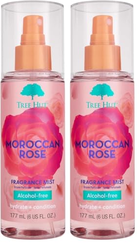 Tree Hut Moroccan Rose Fragrance Mist 6 Fl Oz (Pack of 2) - Hydrating Body Spray