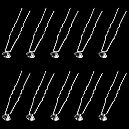 10 Pcs Bridal Hair Clips for Wedding & Special Occasions - Rhinestone Hair Accessories