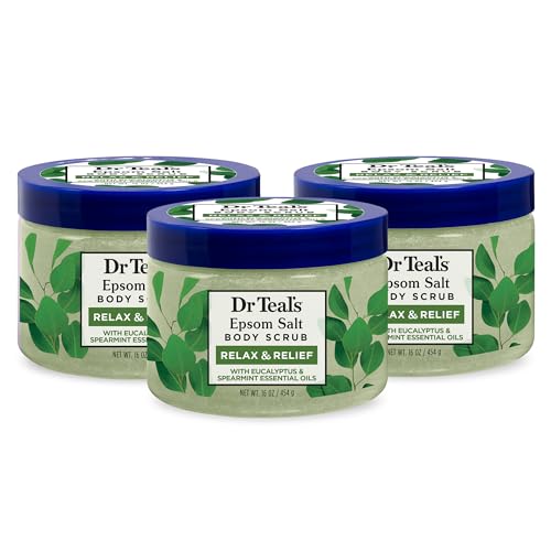 Dr Teal's Eucalyptus & Spearmint Epsom Salt Body Scrub 16 oz Pack of 3