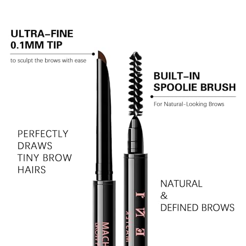 Maksure Deep Brown Microblading Eyebrow Pencil 2 Pack - Ultra Slim, Waterproof & Smudgeproof