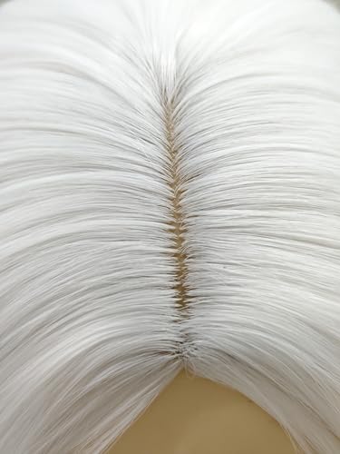 MapofBeauty 28 Inch White Long Straight Synthetic Wig for Women