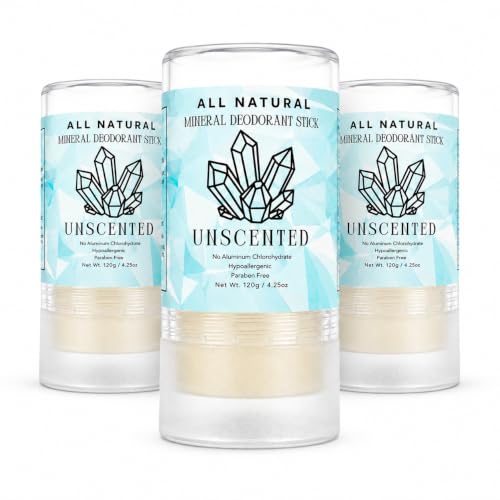 G.B.S. Natural Crystal Potassium Alum Deodorant Stick - Unscented 4.25 oz