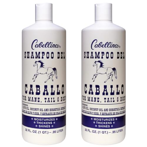 Cabellina Shampoo with Horsetail Extract, 32 Fl Oz (Pack of 2) - Strengthens & Adds Shine