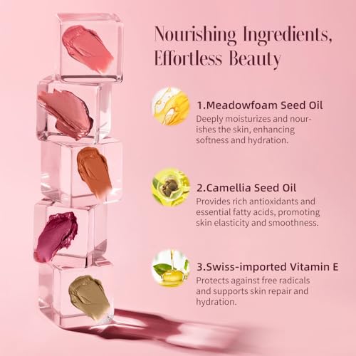 Waterproof 3-in-1 Cream Blush Stick with Brush - Whisper
