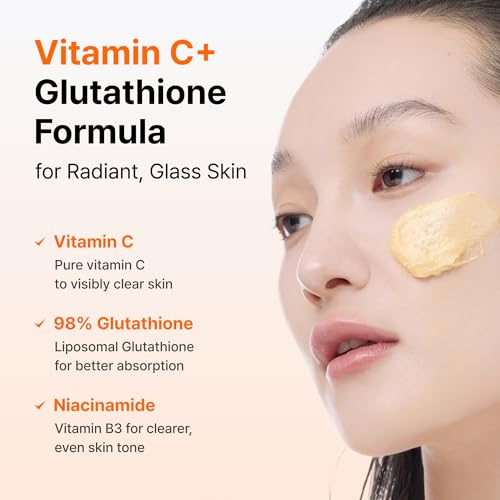 DearKlairs 5.07 Fl Oz Vitamin C Clay Mask & Cleansing Foam All-in-One, Korean Deep Pore Wash