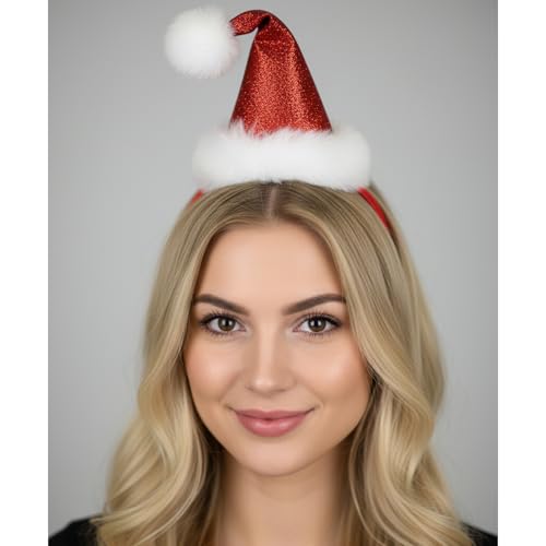 ForBaysy Christmas Headbands Set - Santa Hat & Reindeer for Women