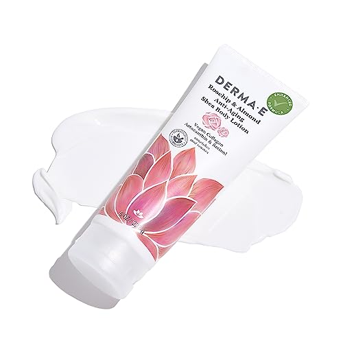 DERMA E Rosehip & Almond Anti-Aging Body Lotion, 8 Oz