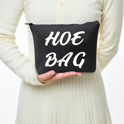 Funny "Hoe Bag" Canvas Cosmetic Pouch - Hilarious Gag Gift for Women