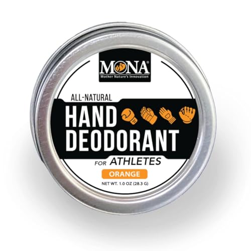 MONA Orange Hand Deodorant for Athletes - 1 oz Moisture Absorbing, Natural Vegan Sport Hand Balm