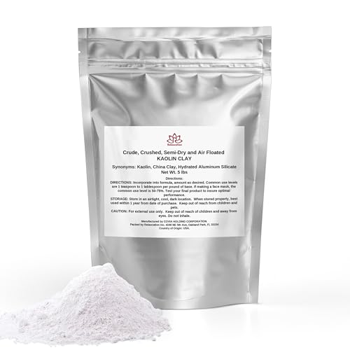 Relaxcation 2.0 Pounds Kaolin White Clay Powder for Face, Hair, Body – 100% Natural China Clay