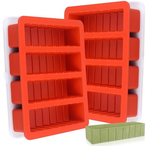 Silicone Butter Tray with Lid - 2 Pack Non-Stick Mold for Homemade Butter