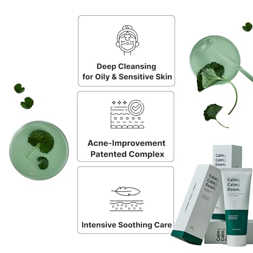 BOTEM Calm Cica Foam Face Wash for Sensitive Skin - Deep Pore Cleansing, Soothing 150ml