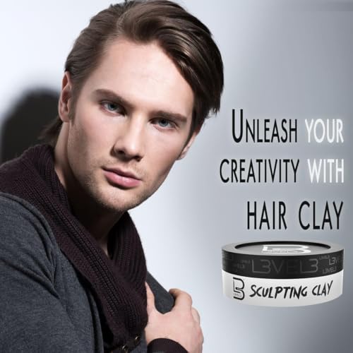 L3 Level 3 Hair Sculpting Clay for Men - Extreme Hold, Matte Finish, 150ml