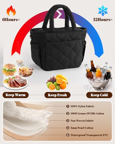 Insulated Lunch Bag for Men & Women - Large Leakproof Cooler Tote
