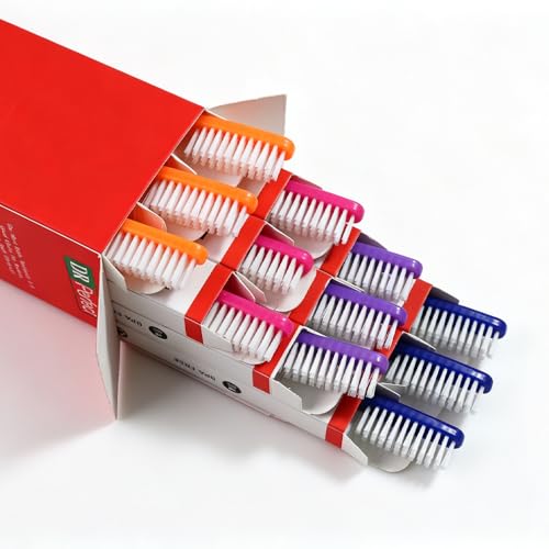 DR PERFECT Hard Bristle Manual Toothbrush Pack of 12 for Smokers
