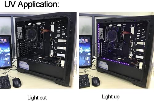 DS LED Purple UV Flexible Light Strip for PC Cases - Magnetic Design