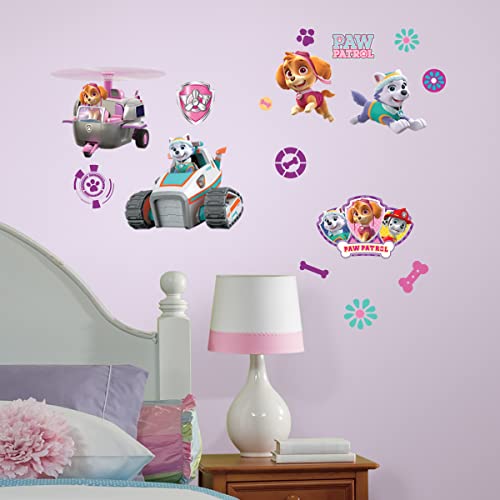 RoomMates Paw Patrol Girl Pups Wall Decals - 30 Peel and Stick Stickers