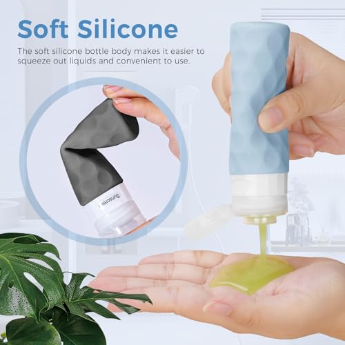 Silevoler Gray 16-Pack Travel Bottles Set TSA Approved Leakproof Refillable Toiletry Containers