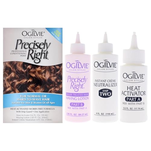 Ogilvie Salon Styles Professional Conditioning Perm Kit - Heat Activated for All Hair Types