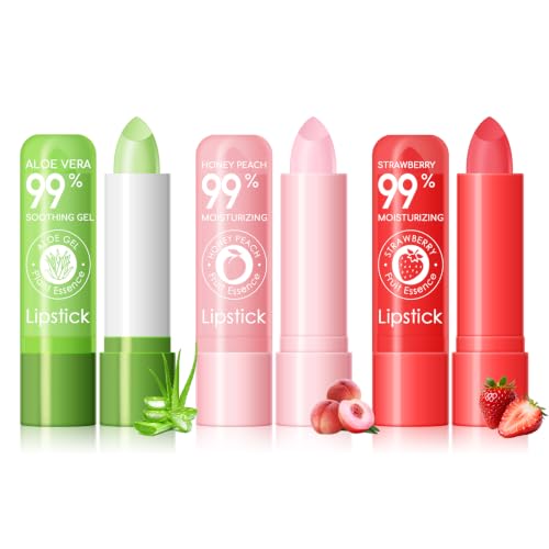 Ownest Color Changing Lip Balm - 3 Pack, Aloe Vera & Fruit Infused