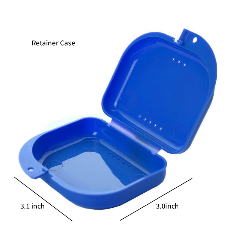 3 Pack Retainer Cleaner Case with Brush for Orthodontic Soaking