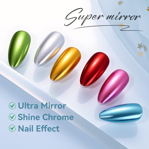 Makartt Gel Top Coat for Chrome Nails - High Gloss, No Wipe, 15ml (2 Pcs)