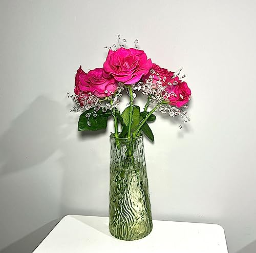 50 Stems Handmade Acrylic Flower Bouquet with White Pearl Beads