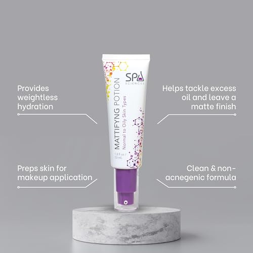 Spa Sciences Mattifying Potion - Oil-Control Moisturizer with Charcoal & Niacinamide - 1.8oz