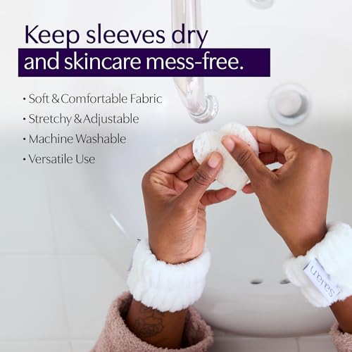 Saian Cleansing Wristbands for Face Washing - 2 Pack, Water-Resistant & Adjustable