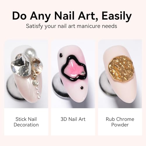 MAYCHAO 3D Sculpting Gel Nail Art - 15ml Black Rhinestone Glue