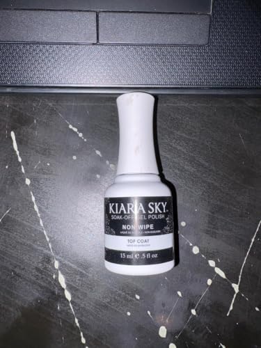 Kiara Sky LED UV Soak Off Gel Polish Top Coat – High Gloss Shine, 15 ml
