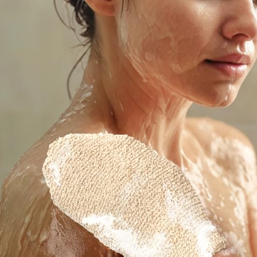 Natural Hemp Shower Mitts - Exfoliating Bath Gloves Set of 2
