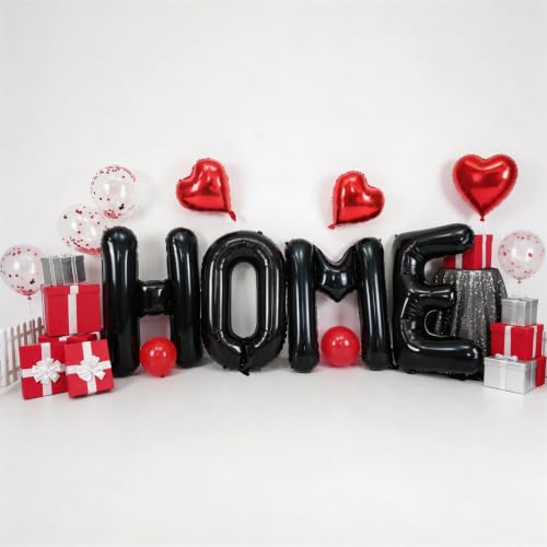 40 Inch Black HOME Letter Balloons for Housewarming Decor